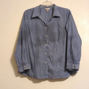 CJ Banks Women's Stripped Button Down 2X